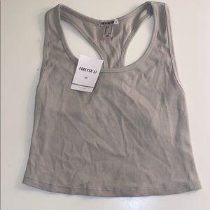 Light gray crop top